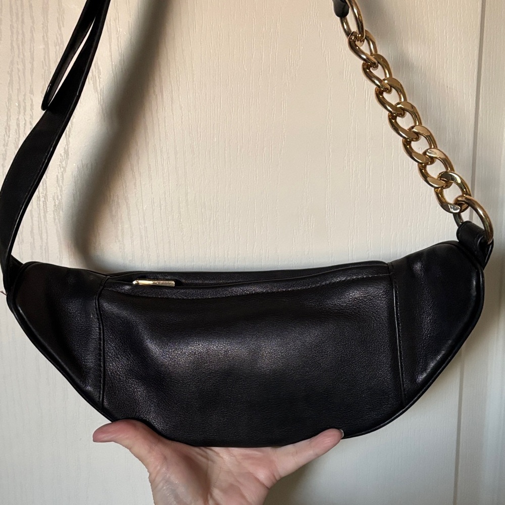 Michael Kors Black and Gold Crossbody Bag - Picture 2 of 8